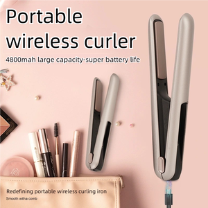 Hot-Selling USB Rechargeable <strong>Mini</strong> <strong>Hair</strong> <strong>Straightener</strong> Portable Wireless 2-in-1 Fast Heating Iron for Home Use - Product Image 3