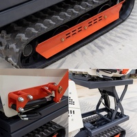 Mini-dumper chenillé léger de 550 kg, idéal pour le transport quotidien en serre et sur les vergers