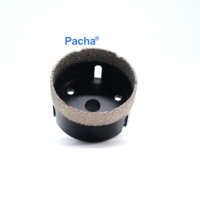 Scie cloche diamantée brasée Pacha Tool PD-1 en marbre noir, filetage M14/M10, tige hexagonale 6mm 8mm, pour béton/verre, diamètre de travail 35mm