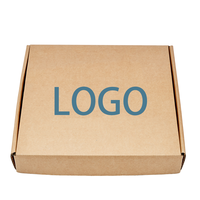 Caja de cartón corrugado portátil de tamaño de logotipo personalizado con estampado y laminación mate para embalaje de entrega urgente