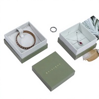 Boîte cadeau rigide personnalisée pour bijoux, avec couvercle et base en papier, pour colliers, bagues, boucles d'oreilles, bracelets, avec laminage, gaufrage doré