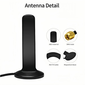 <span class=keywords><strong>Antena</strong></span> MIMO 5G 4G LTE de 12dBi con Conectores SMA Macho Dobles, Base Magnética, 600-6000MHz, Alta Ganancia, Omnidireccional, Impermeable, Tipo Paddle - Product Image 3