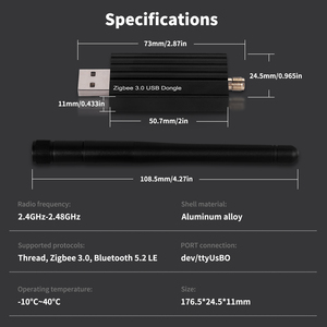 Haozee <span class=keywords><strong>Zigbee</strong></span> 3.0 USB Dongle akıllı ev <span class=keywords><strong>ZigBee</strong></span> kablosuz ağ geçidi ev yardımcısı ZHA Hotels bee2mqtt oteller garajlar için destekler - Product Image 3