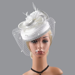 Sombrero <span class=keywords><strong>de</strong></span> Flores con Adorno <span class=keywords><strong>de</strong></span> Diamantes <span class=keywords><strong>de</strong></span> Imitación para Mujer, Estilo Vintage, para Carreras, Fiestas <span class=keywords><strong>de</strong></span> Té, Cócteles y Ocasiones Formales - Product Image 2