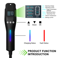 Pengisi Daya EV All in One Tipe 2, Stasiun Pengisian Daya Portabel Kendaraan Energi Baru 3.5KW 220V16A WiFi untuk BYD