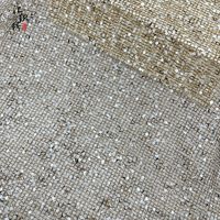 Vente chaude Brodé Paillettes Maille Tissu Pleine Grille Maille Creuse Tissu Perle Broderie Dentelle pour Femmes Vêtements