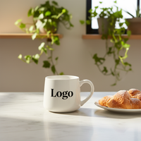 Mug en céramique classique de couleur unie avec logo personnalisable pour les entreprises et les cadeaux
