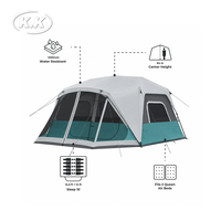 Tente de camping familiale grande taille personnalisée Kawagebo Kamp (KK) – Installation instantanée et facile pour 10 personnes – Tente extérieure avec bâche de protection contre la pluie – Fabricant