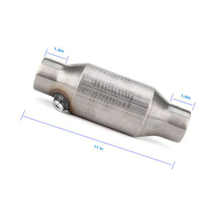 Convertisseur catalytique universel haute performance 400 <span class=keywords><strong>cpsi</strong></span> 2,5 pouces, substrat métallique poli miroir, Power Boost +15HP pour voiture tuning - Product Image 2
