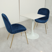 Ensemble de table à manger de restaurant de luxe chaise de salle à manger moderne à 2 places pour café et hôtel