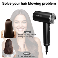 Sèche-cheveux professionnel à ions négatifs, 2 vitesses, 3 températures, fonction air froid, câble de 2,5 m, couleur personnalisable, emballage cadeau pour salon de coiffure