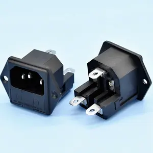AC-03 Dual Fuse Socket AC Power Jack / Socket / Plug / Adapter / Connector / Charger / Port / 3-Pin / Female