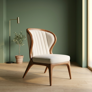 Sillón Moderno Minimalista Hecho a Mano en Madera de Teca, Elegante Silla Tapizada para Apartamentos y Hoteles, Proveedor de Indonesia - Product Image 2