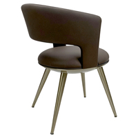 Chaise de salle à manger en métal OEM, style nordique, avec accoudoirs en velours, pour hôtel, restaurant, ensemble de 6 chaises