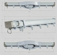 Rail de rideau occultant croisé sans interstice central, anti-fuite de lumière, en aluminium