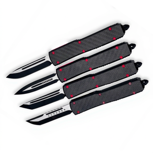 Couteau EDC multifonctionnel de camping F60/F37/F222/F182, lame en acier M390 de 8,8 cm, manche en alliage d'aluminium et fibre de carbone, léger, DIY - Product Image 1