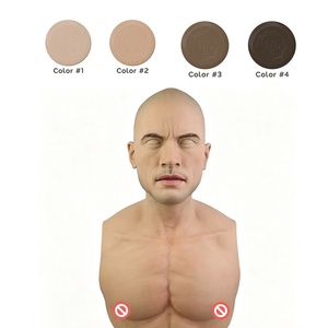Déguisement de fête d'Halloween Couvre-chef en silicone complet pour acteur masculin pour le tournage d'accessoires de film Ballon de <span class=keywords><strong>mascarade</strong></span> Cosplay - Product Image 6