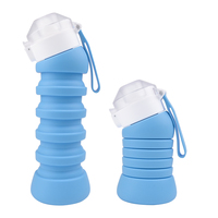 Bouteille d'eau de sport pliable en silicone 700 ml |   Bouteille d'eau portable anti-fuite pour les voyages et le sport
