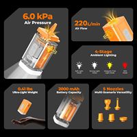 Mini Pompe à Vide Électrique Portable, Lampe Anti-Moustiques, Rangement Domestique, Valise de Voyage, Sans Fil, 4-en-1, Gain de Place