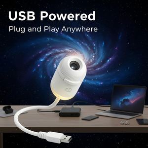 Galaxy Star Night <b>Light</b> Projector 2-in-1 Mini Portable LED 3 Replaceable Slides 360 Adjustable Brightness for Bedroom Home - Product Image 3