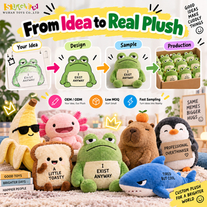 Jouets en peluche mignons et originaux, personnalisés avec des thèmes de mèmes émotionnels, pour les cadeaux tendance en vente au détail, sur les réseaux sociaux, les collections de fêtes et les offres promotionnelles - Product Image 2