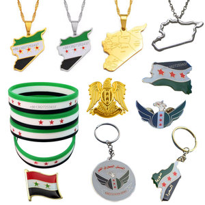 Syria huy hiệu nam châm syria cờ di động Sticker Silicone dây đeo cổ tay syria áo của cánh tay bản đồ Keychain Vòng cổ - Product Image 5