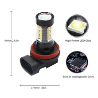 CAR-REFINE Date 1:1 Halogène Taille Ventilateur Type 80W H7 H18 H11 9005 9006 H1 880 881 Plug and Play 4000LM Voiture Sans Ventilateur Led Phare