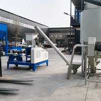 Machine extrudeuse d'aliments pour animaux 50-600 kg/h, contrôle de température, électrique ou diesel, pour aliments flottants pour poissons, usage agricole