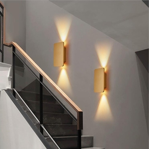 Lampada da <span class=keywords><strong>Parete</strong></span> Nordica Minimalista in Alluminio Spazzolato con Illuminazione Su e Giù <span class=keywords><strong>per</strong></span> Hotel, Camera da Letto, <span class=keywords><strong>Soggiorno</strong></span> e <span class=keywords><strong>Parete</strong></span> di Sfondo - Product Image 2