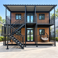 Maison préfabriquée de luxe en conteneur, 3 chambres avec cuisine et séjour, entièrement équipée, maison familiale modulaire