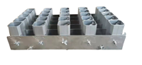 Supports d'affichage pyrotechnique pour feux d'artifice à tir unique en alliage d'aluminium de 2 "30 coups (6*5 coups)
