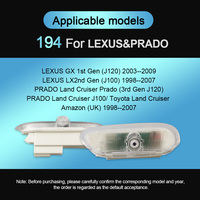 Logo de voiture Non fané réglable HD 5.0 projecteur de lumière de porte de voiture en verre de Quartz avec pour Prado 3rd Gen J120 Land Cruiser J100