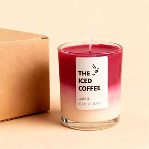 Evoduck Vendita Diretta Stile di Tendenza Candela di Lusso Personalizzata a Forma di Caffè Latte Ghiacciato in Cera di Soia Alimentare Profumata con Barattolo in Vetro - Product Image 2