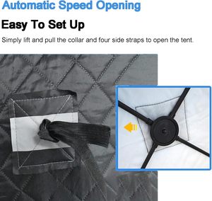 Tenda pancing Musim Dingin, tenda memancing Musim Dingin terpisah, tempat penampungan es dengan lubang cerobong asap - Product Image 3