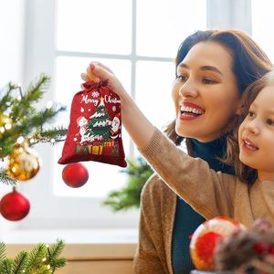 Sacchi <span class=keywords><strong>di</strong></span> Babbo <span class=keywords><strong>Natale</strong></span> borsa regalo con stringhe riutilizzabili <span class=keywords><strong>sacco</strong></span> <span class=keywords><strong>di</strong></span> Babbo <span class=keywords><strong>Natale</strong></span> per i regali per la decorazione dell'<span class=keywords><strong>albero</strong></span> - Product Image 5