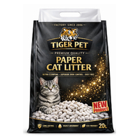 Litière pour chat en papier biodégradable et écologique, type agglomérant, absorption rapide, légère, 5 kg, fabricant chinois, vente en gros