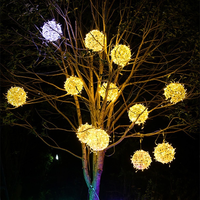 3D Weihnachts kugel Runde Kugel Motiv Ball Lichter für Outdoor Indoor Party Event Hängende Baum Weihnachts dekoration