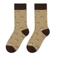 Chaussettes en coton doux de qualité supérieure, style mignon, motif jacquard, respirantes, de haute qualité, chaussettes pour adultes personnalisées, OEM ODM, chaussettes décontractées