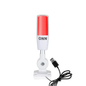 ONN-M4T AC/DC12V DC24V AC220V LED Signal Tower Light With Buzzer Yellow Equipment Indicator Warning Light