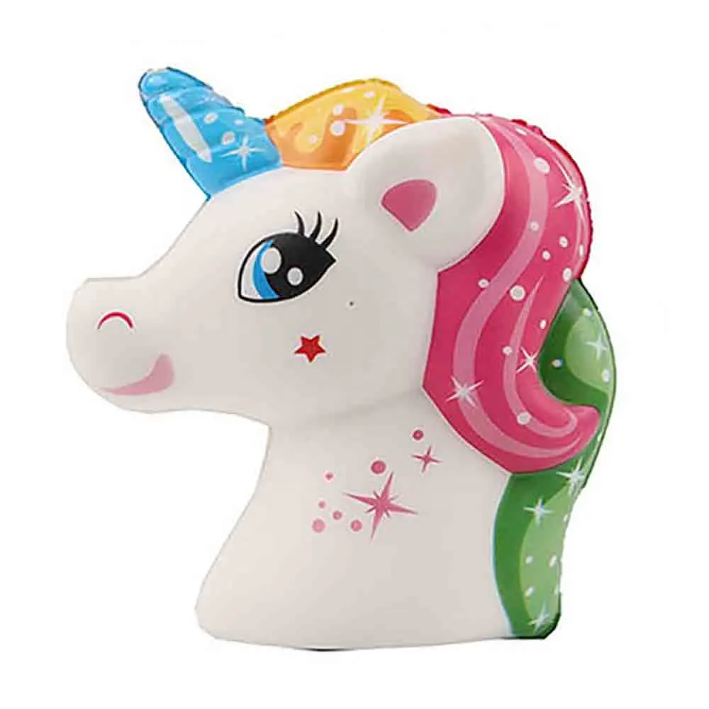 Unicornio squishy juguete animal squishies animales cabeza de caballo lento aumento squeeze juguetes de espuma