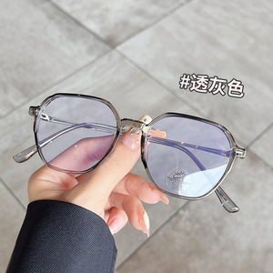 Gafas Qianai con montura cuadrada y filtro de luz azul para mujer, lentes extra anchas de color transparente, origen Taizhou - Product Image 2