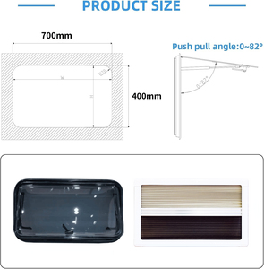 <span class=keywords><strong>Prix</strong></span> d'usine en stock fenêtres coulissantes pliantes en aluminium RV <span class=keywords><strong>caravane</strong></span> Motohome 700*400mm remorque en stock - Product Image 4