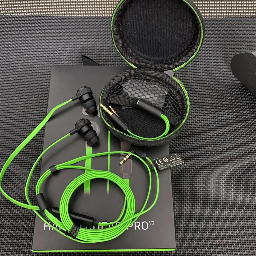 Fones de ouvido razer hammerhead pro v2, de alta qualidade, interno, e-ear, esportes, jogos