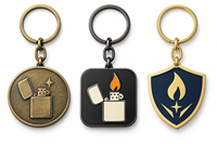 Porte-clés en métal personnalisé avec symboles et emblèmes de style de vie, logo sur mesure, vente en gros, souvenir promotionnel, fournisseur en vrac, fabricant