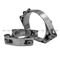 Collier de serrage métrique robuste en acier inoxydable à double tête, plusieurs spécifications pour applications liquides/gaz du moteur et des conduites