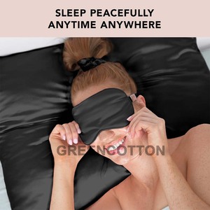 Özel Logolu Yumuşak Göz Maskesi, Ayarlanabilir Omuz Askılı İpek Saten Göz Maskesi, Gece Uykusu İçin Nefes Alabilen - Product Image 4