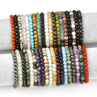 Bracelet en pierre naturelle, pierre précieuse Aura Gem, perles rondes de 8 mm, pierre précieuse authentique