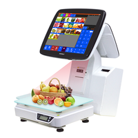 Balance de pesage POS Zhongji LS7 avec impression d'étiquettes à code-barres, système d'exploitation Windows, compatibilité multi-appareils pour les supermarchés