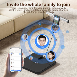 Balance de pesage automatique à bioimpédance UNIQUE Surveillance de la fréquence cardiaque Salle de bain Balance intelligente Écran Affichage direct 8 données corporelles - Product Image 4