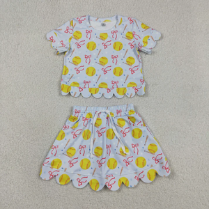 Nouvel arrivage : Ensemble de vêtements de yoga d'été pour enfants, filles, bébés, hauts violets à fleurs, jupe à volants, shorts, tenues - Product Image 3